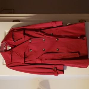NWT Talbots Petite Red Rain Jacket. Size PS.